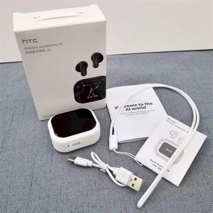 HTC NE20 Bluetooth 6.0 Translation Earphones – Waterproof, Long Battery Life, Smart Wireless Headphones