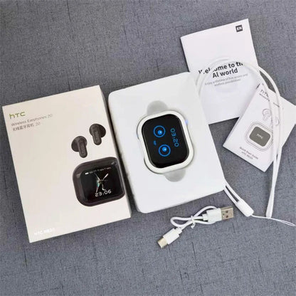 HTC NE20 Bluetooth 6.0 Translation Earphones – Waterproof, Long Battery Life, Smart Wireless Headphones
